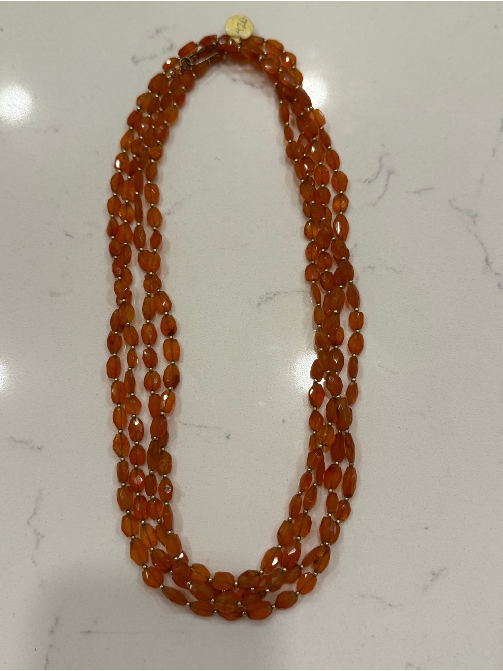 Orange Beaded Necklace